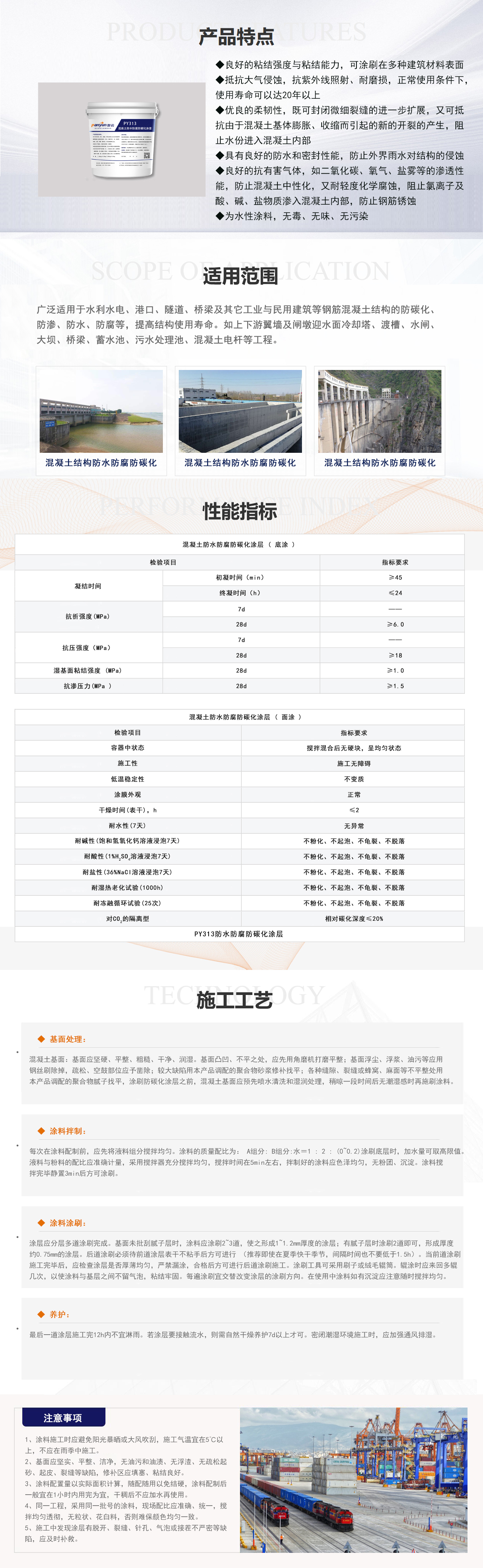 PY-313防水防腐防碳化涂层 拷贝